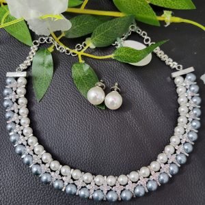 Pdoulble Shade Pearls Mala Set - Kosha